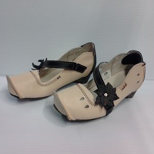 Chic Cream and Black Women's Heels